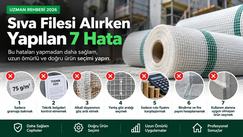 sıva filesi alırken yapılan hatalar
